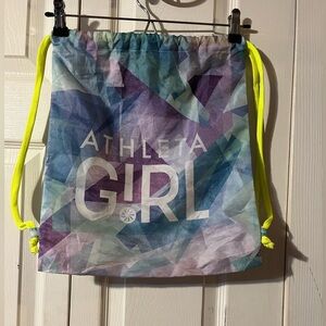 Athleta Girl Drawstring Bag - Vibrant Lime Green and Purple